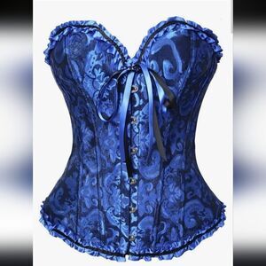 New Black and Blue Corset Sz Small